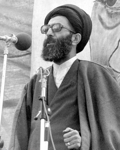 Ali Khamenei addressing supporters during Iran’s 1979 Islamic Revolution